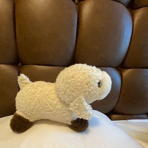 Stuffed Animal, Curly Hair & Cuddly Little Lamb 🐑 in Cream Color 🐑